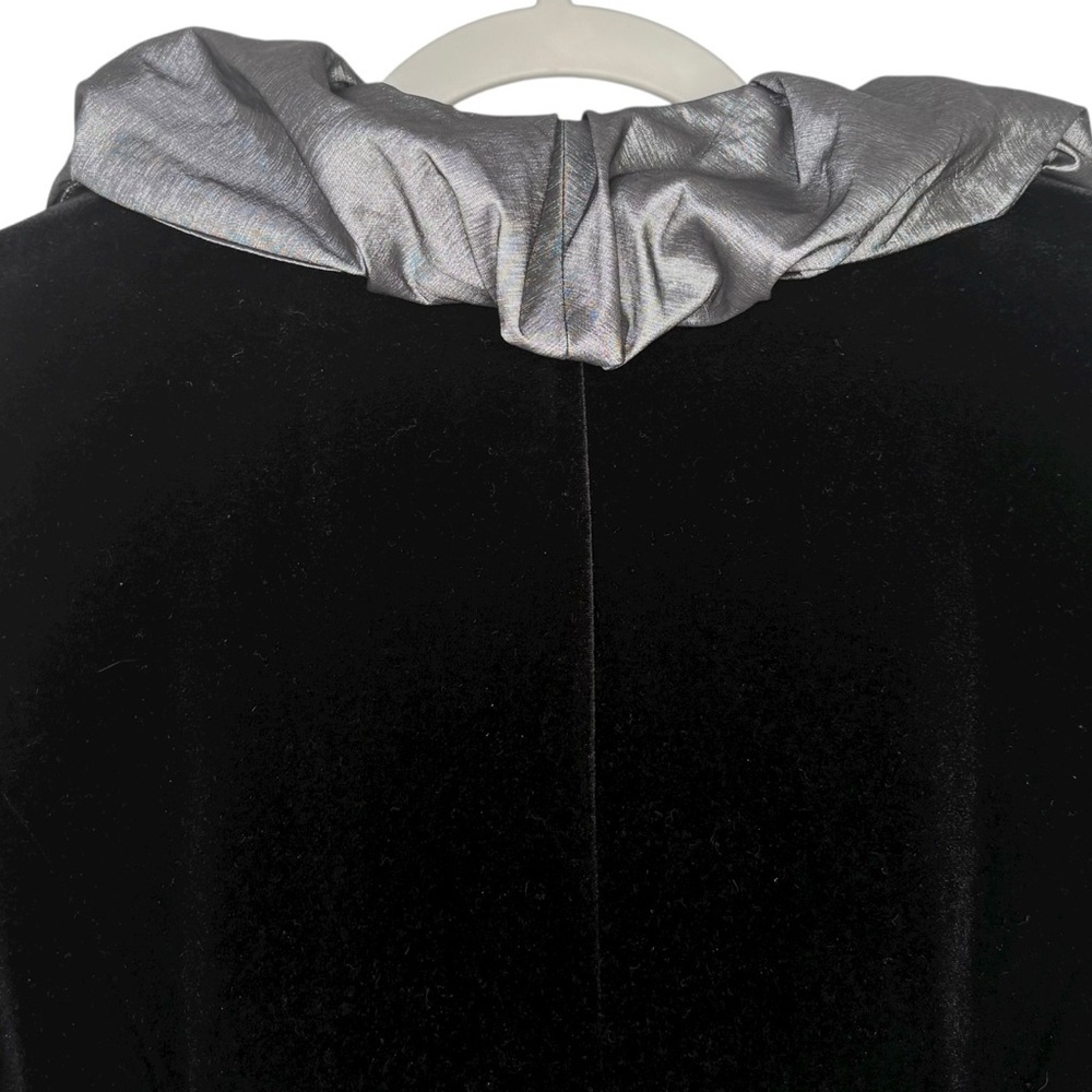 Whimsigoth  Velvet Jacket MP Rhinestone Clasp, Metallic Ruffle Fairy Grunge 90s - Picture 8 of 13